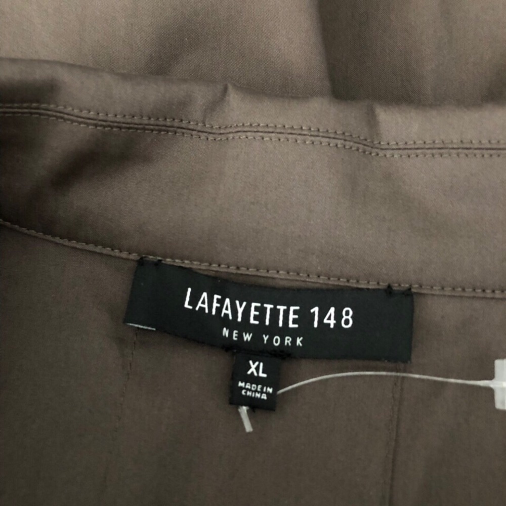 LAFAYETTE 148 NEWYORK COTTON BLEND SHIRT DRESS - Picture 4 of 5